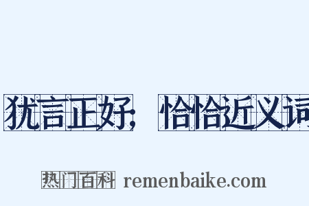 犹言正好;恰恰近义词是什么意思的图片